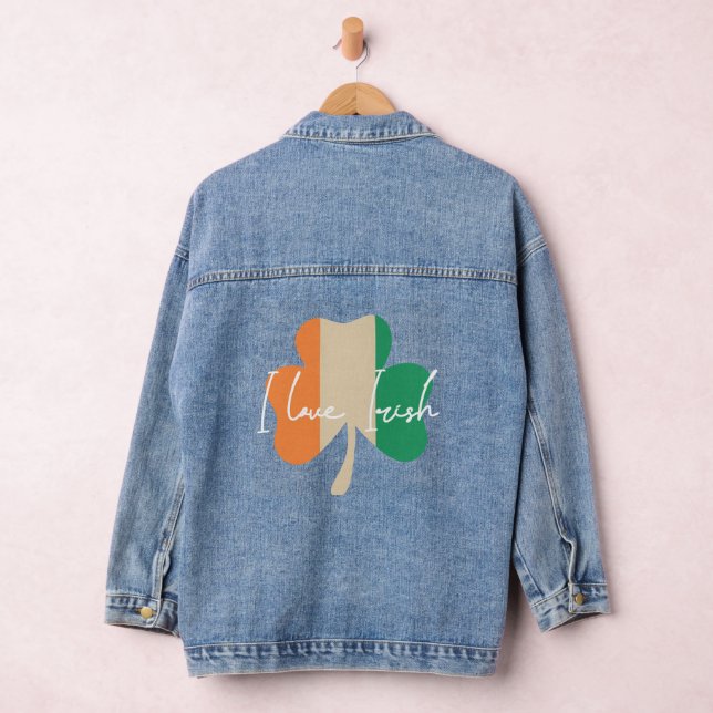 Veste En Jean J'adore l'Irlandais ! (Hangar)