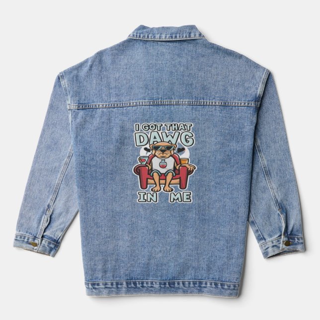 Veste En Jean J'Ai Ce Chien En Moi, T-Shirt Classique (5) (Verso)
