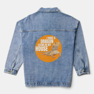 Veste En Jean J'Ai Un Dragon Qui Vit Dans Ma Maison, Le Dragon Q