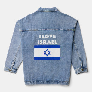 Veste En Jean J'aime Israël Drapeau israélien Pro-Israël
