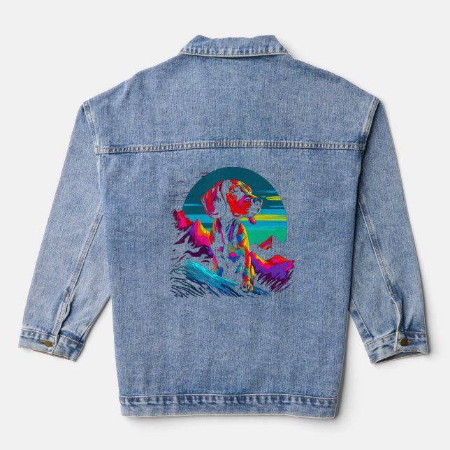 Veste En Jean J'Aime Les Dachshunds (Verso)