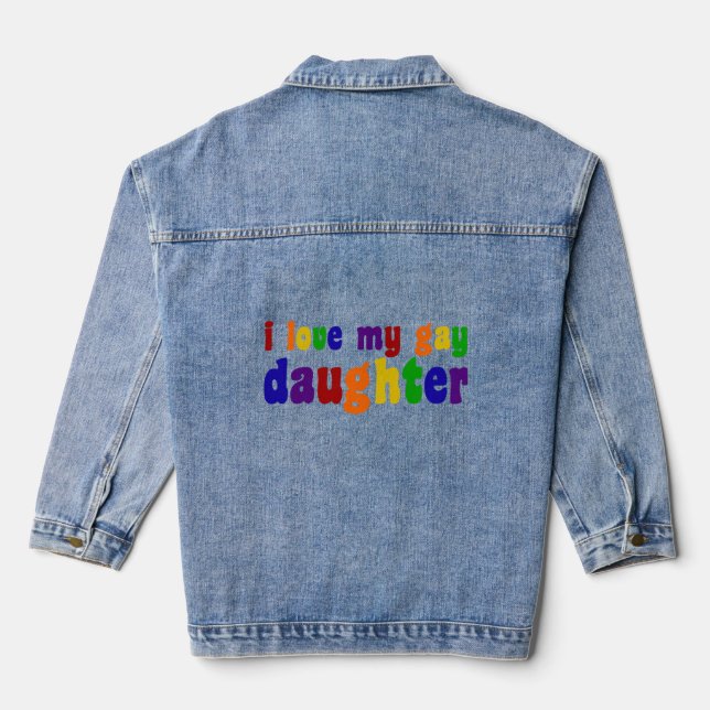Veste En Jean J'Aime Ma Fille Gay (Verso)
