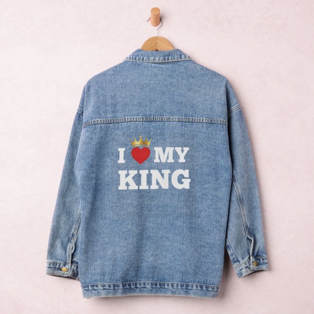 Veste En Jean J'aime mon roi  (Hangar)