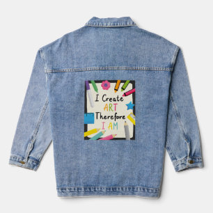 Veste En Jean Je crée un message d'art avec de la papeterie colo