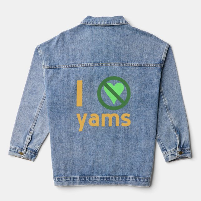 Veste En Jean Je déteste les ignames (Verso)