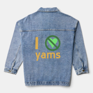 Veste En Jean Je déteste les ignames, pas d'amour