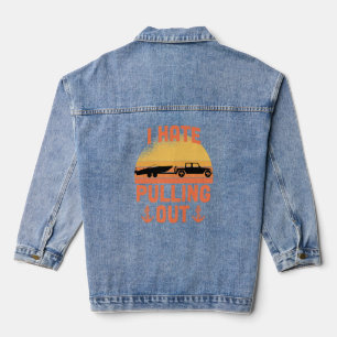 Veste En Jean Je Déteste Sortir Rétro Bateau Bateau Capitaine Ba