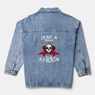Veste En Jean Je ne suis pas une princesse Je suis une Rockstar
