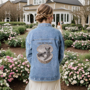 Veste En Jean Je peux voir votre âme Drôle de conception de chat