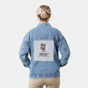 Veste En Jean Je refuse de demander mon chemin citation drôle de
