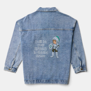 Veste En Jean Je serai ton chevalier dans l'armure brillante enf