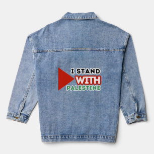 VESTE EN JEAN JE SUIS AVEC LA PALESTINE