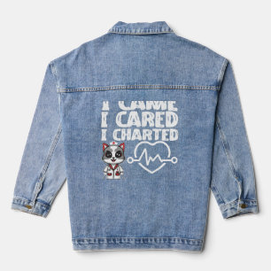 Veste En Jean Je Suis Venu, Je M'Intéressais, J'Ai Fait Un Table