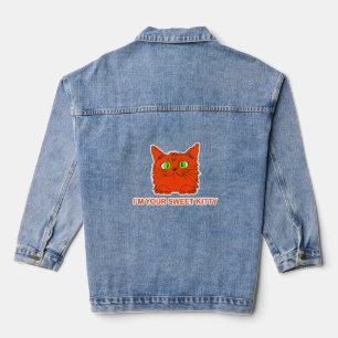 Veste En Jean Je suis votre douce minette - Chat rouge de l'arti