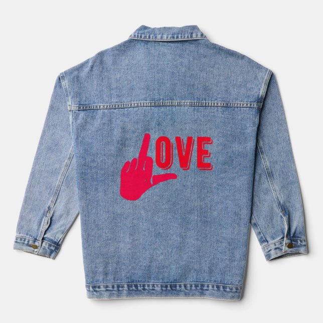 Veste En Jean Je t'aime plus. (Verso)