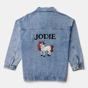 VESTE EN JEAN JEAN DENIM JACKET PERSONNALISÉ UNICORN