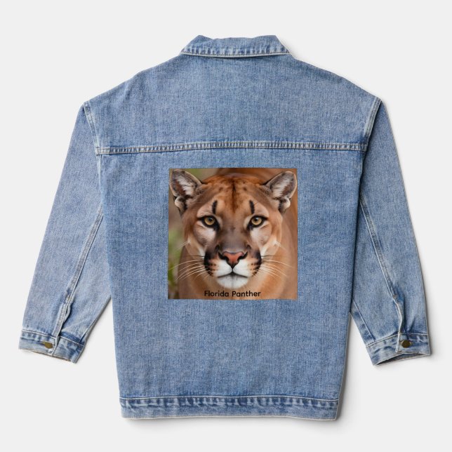Veste En Jean Jean Jacket Image of Florida Panther (Verso)