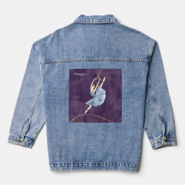 Veste En Jean Jean Veste pour une fille Étudier Ballet (Verso)