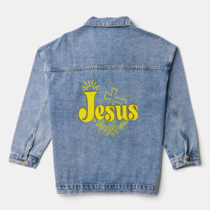Veste En Jean Jésus Croix Église chrétienne Dieu Religion