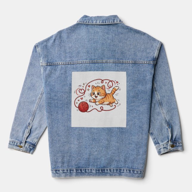 Veste En Jean Jeu Purr-fait (Verso)
