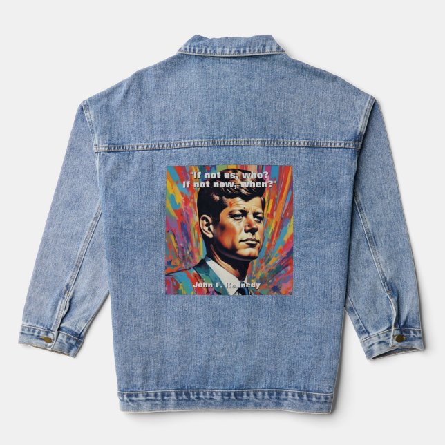 Veste En Jean JFK John F. Kennedy Citation Inspiration Motivatio (Verso)