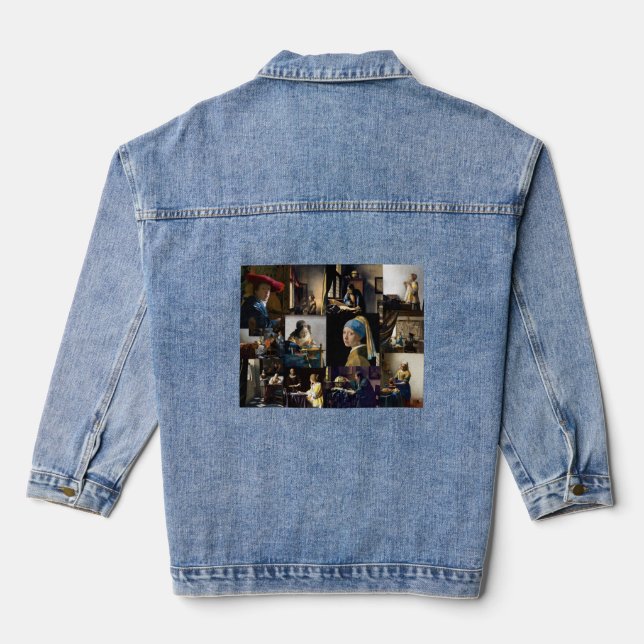 Veste En Jean Johannes Vermeer - Patchwork de chefs-d'oeuvre (Verso)