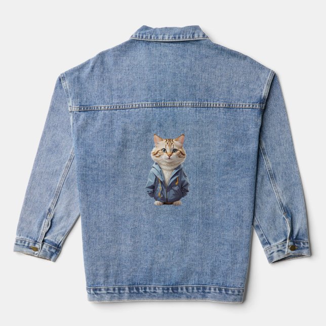 Veste En Jean Joli chat (Verso)