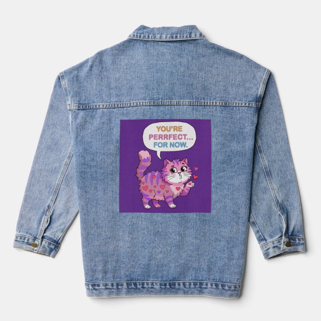 Veste En Jean Joli chat (Verso)