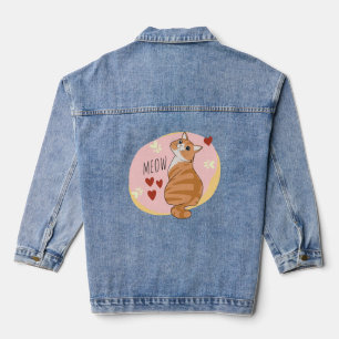 Veste En Jean Joli chat orange