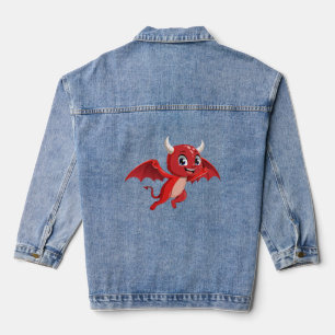 Veste En Jean Joli diable volant de dessin animé