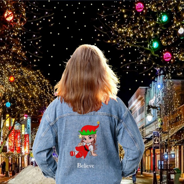 Veste En Jean Joli elfe de fée de Noël (Créateur téléchargé)