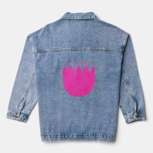 Veste En Jean Joli fond à motif floral