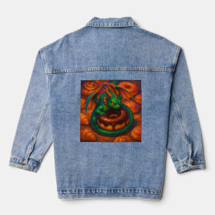 Veste En Jean Joli Mini Dragon Vert & Fantaisie de Donut Art