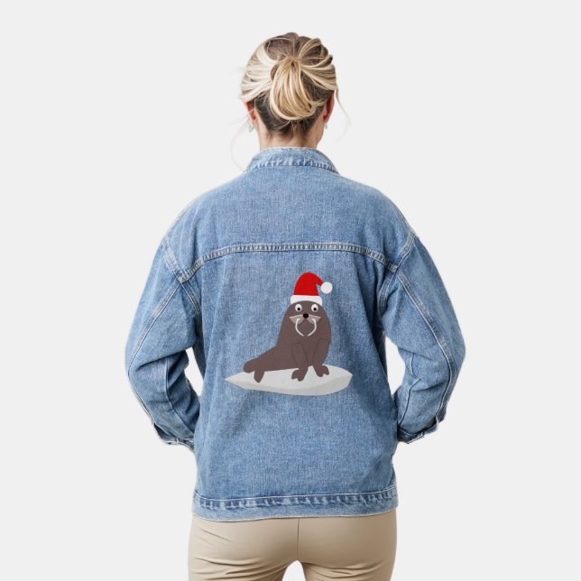Veste En Jean Joli Walrus de Noël (Modèle)