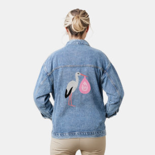 Veste En Jean Jolie chatte rose bébé fille Stork