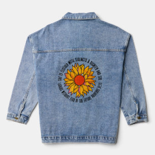 Veste En Jean Jolie écriture de tournesol verset bible