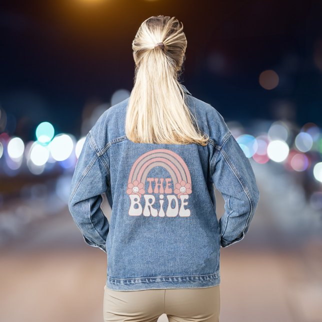 Veste En Jean Jolie fête de bachelorette de mariage rétro mignon (Celebrate your last fling before the ring in style & add some flair to your bachelorette party look)