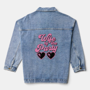 Veste En Jean Jolie Rétro Épouse De La Fête Enterrement De Vie D