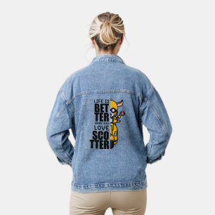 Veste En Jean Jolie Scooter conception chèvre