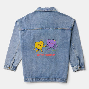 Veste En Jean Jolis amis au cœur heureux