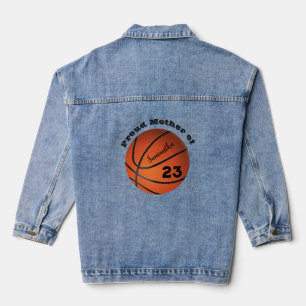 Veste En Jean Joueur de basket-ball Nom École