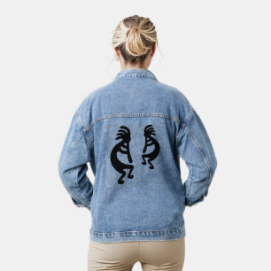 Veste En Jean Joueurs de luth Kokopelli Tribal autochtone du sud