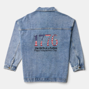 Veste En Jean Jour de l'indépendance de l'Amérique 1776