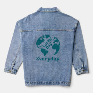 Veste En Jean Jour des terres tous les jours, Jour de l'environn