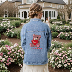 Veste En Jean Joyeuse Saint-Valentin