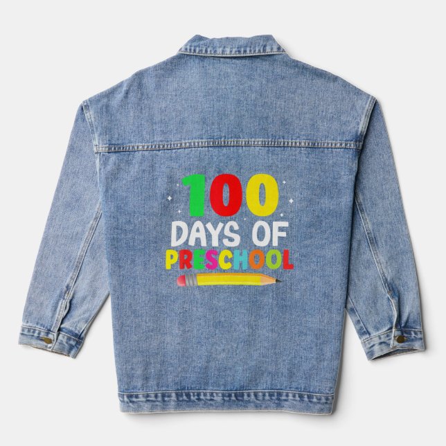 Veste En Jean Joyeux 100e jour de l'école 100 jours de la matern (Verso)