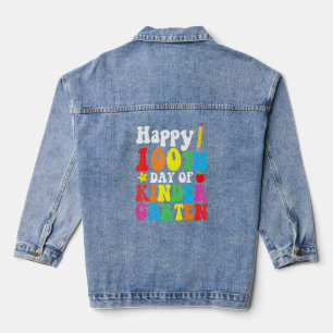Veste En Jean Joyeux 100e jour de l'école maternelle Enseignant