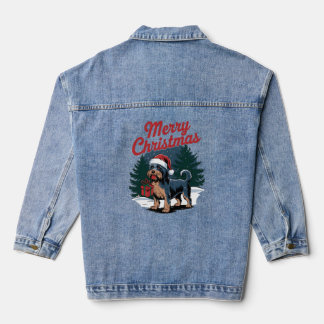 Veste En Jean joyeux noël avec mon chien