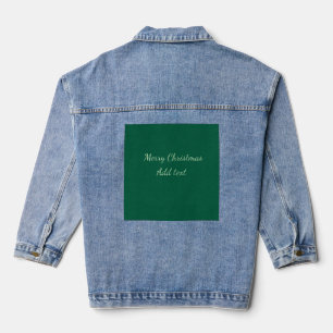 Veste En Jean Joyeux Noël vert plaine solo arrière - plan vacanc