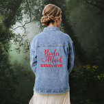 Veste En Jean Jusqu'À La Mort Faisons-Nous Partie D'Épouse Gothi<br><div class="desc">Conçu pour coordonner avec notre collection de pièces Til Death Do Us, cette veste en denim est un cadeau parfait pour les demoiselles d'honneur. Avec le coeur floral prédominant dans toute la collection, et nom personnalisé. Modifiez le texte de la page produit. Pour modifier les styles ou les couleurs de...</div>